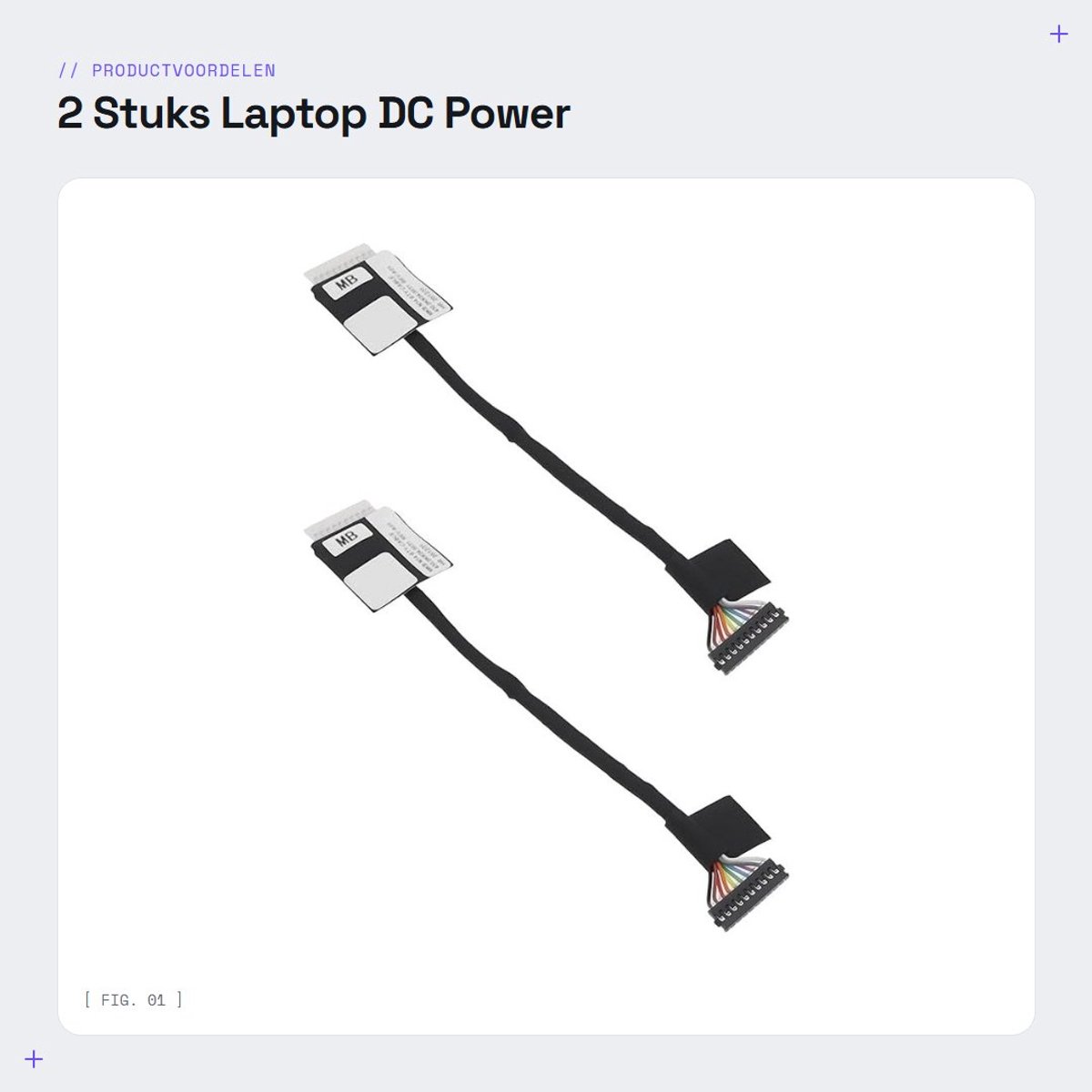 Dailygoods - 2 Stuks Laptop DC Power Jack Kabel Vervanging
