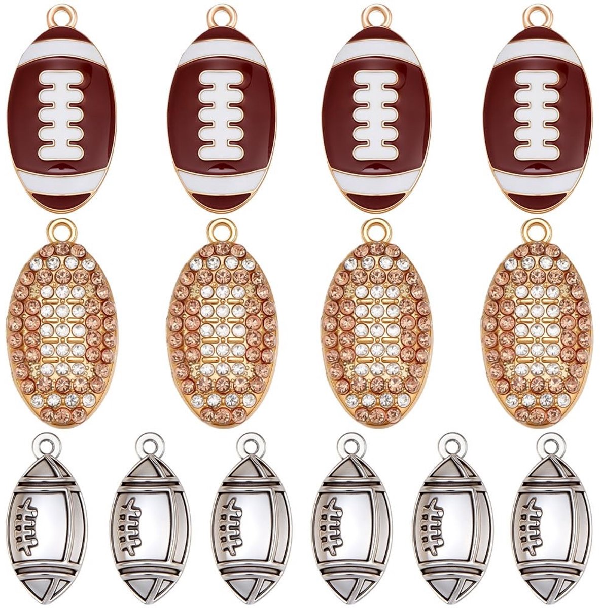 Dailygoods - 24 Stuks Voetbal Charms voor Sieraden Maken