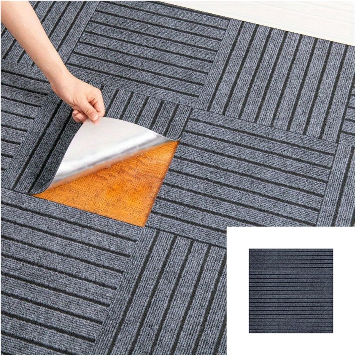 Tapijttegels - Vloerbedekking Vloermat - Ruimte Transformeren - Zelfklevend Antislip - 30x