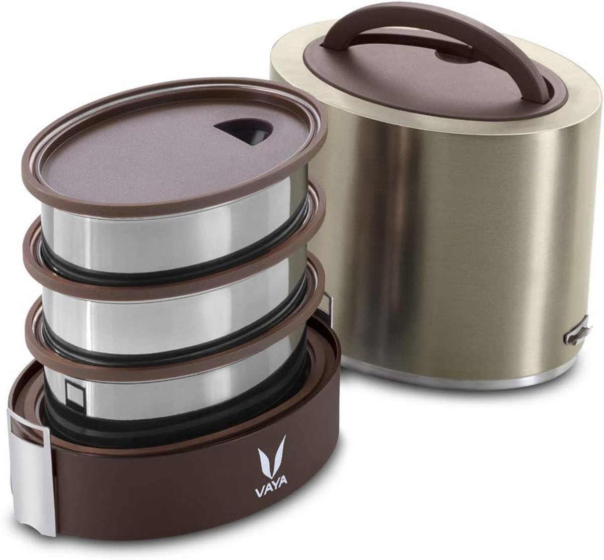 Roestvrijstalen lunchbox - Voedselcontainer - Maaltijd meenemen - Vacuüm geïsoleerd - 1000 ml - Grafiet