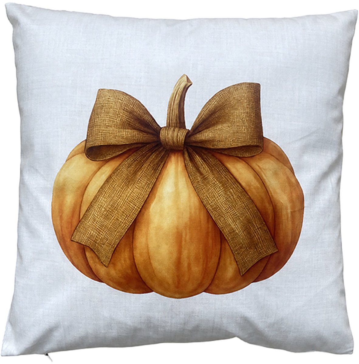 Clayre & Eef Sierkussen Overig 45x45 cm Beige Polyester Pompoen Herfst decoratie