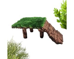 Schildpad Zonneplatform - Rustplek Terrarium - Reptielen Ontspannen - Geoptimaliseerde Textuur - Klein tot Groot - Grijs