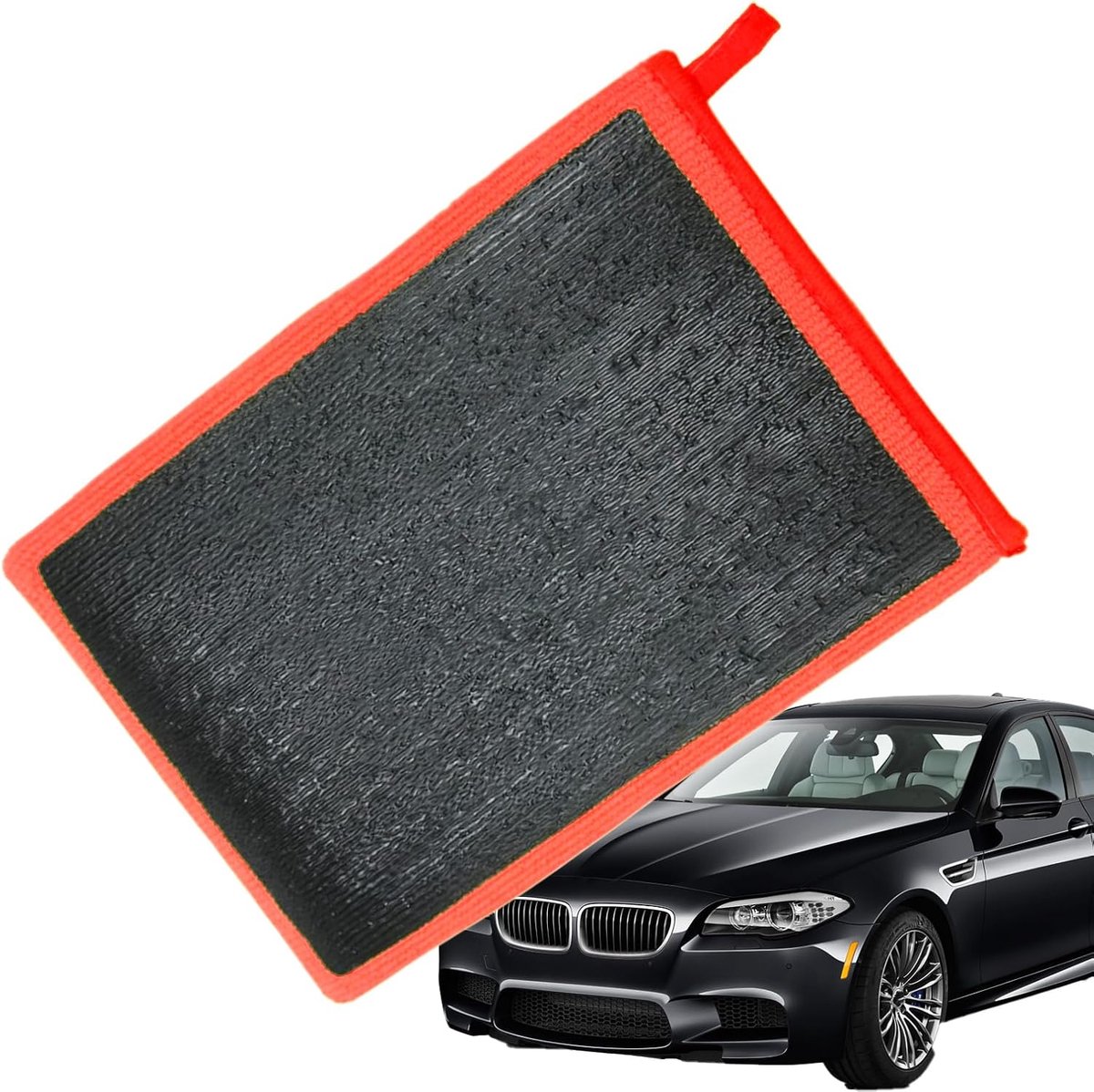 Autowashandschoen - Reinigingshandschoen - Voertuig Onderhoud - Dubbelzijdig Gebruik - 1 Stuk - Rood