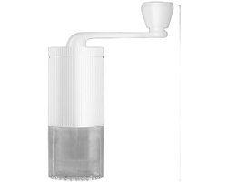 Koffiemolen - Handmolen - Verse Koffie - Instelbare Maalgraad - 11x10x16.5cm - Wit