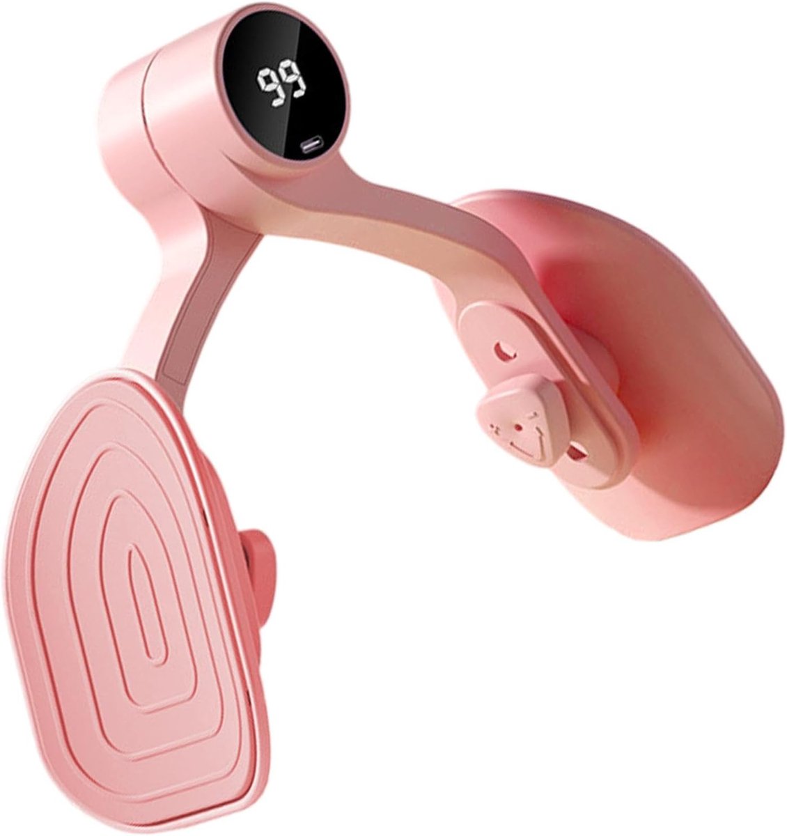 Binnendijen Trainer - Bekkenbodem Trainer - Spierversterking Thuis - Ergonomisch Gebogen Paneel - 20 x 10 cm - Roze
