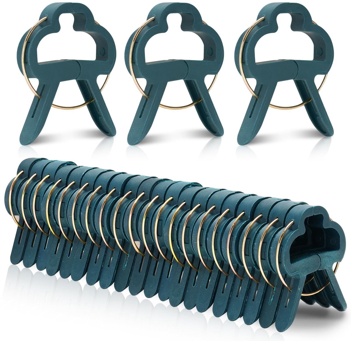 Dailygoods- Plantenclips 30 Stks - Verstelbare Plantenklemmen - Ondersteuning Klimplanten - Duurzaam Plastic - Weerbestendig - Eenvoudig te Ontgrendelen - Plantensteun