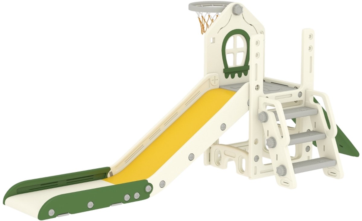 Kinderglijbaan Hdpe Vouwbaar Met Basketbal Opbergvak Voor Kinderen 1 Tot 3 Jaar
