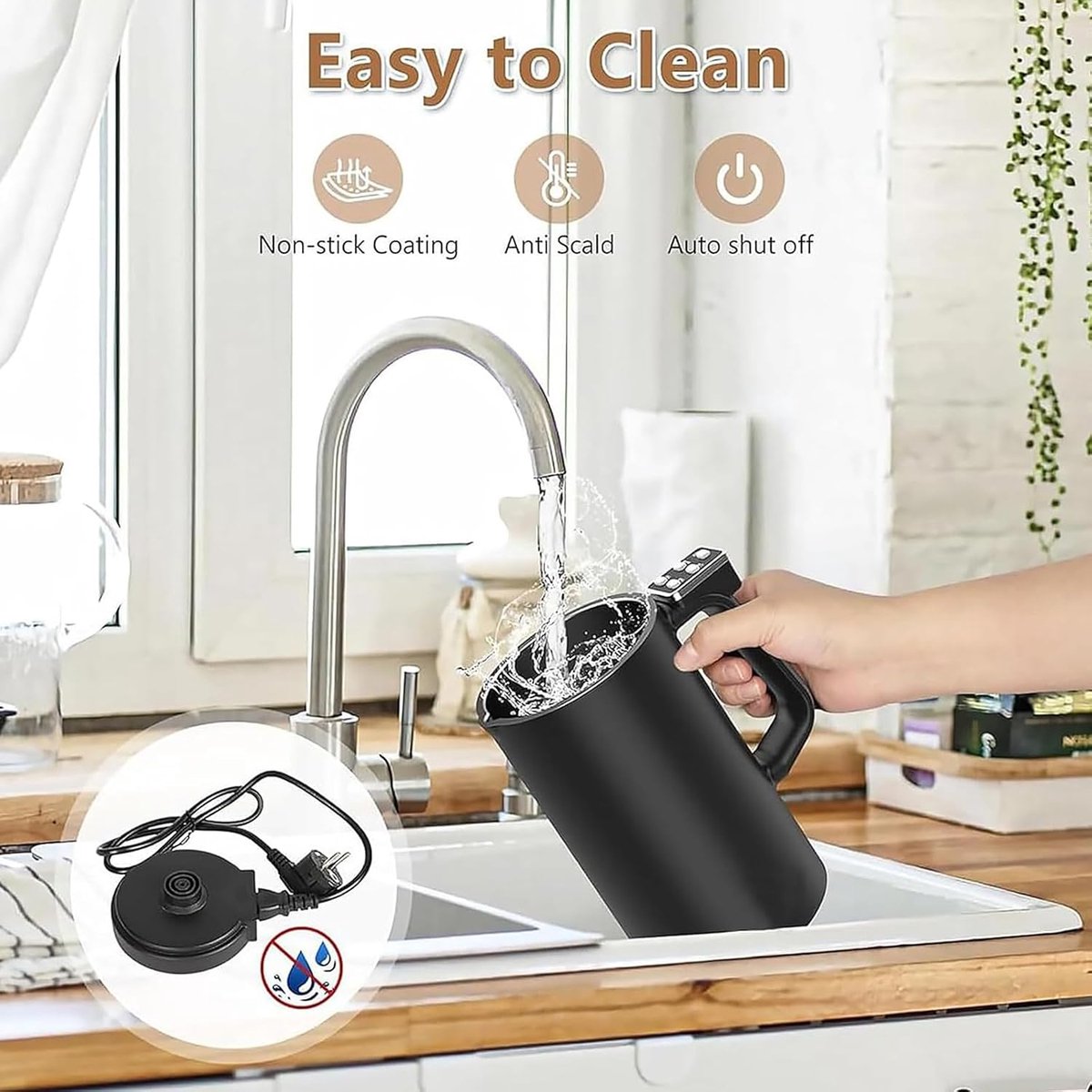 Volautomatische melkschuimer van 500 W - 4-in-1 elektrische melkschuimer - Warme en koude standen - Inhoud van 350 ml - Automatische uitschakeling - Stille antiaanbaklaag - Geschikt voor koffie, latte en cappuccino - Zwart — cadeau in Kookcadeaus - foto 2