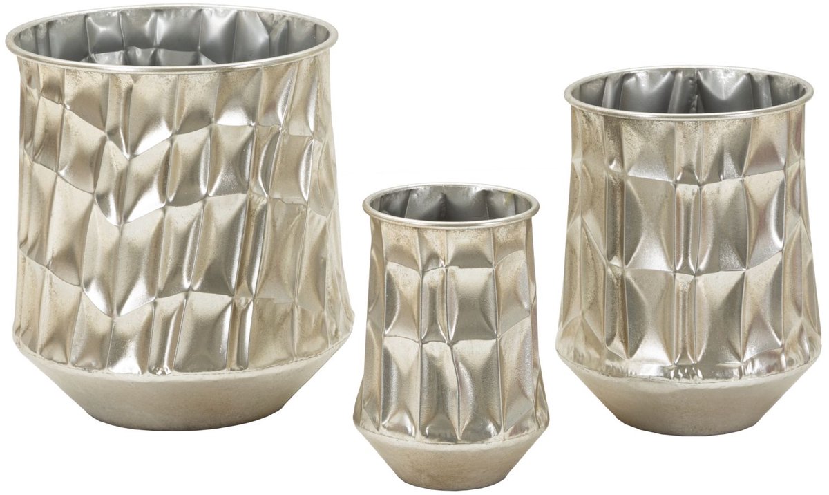 Mauro Ferretti Vaas P/silver Vases Set 3 Pcs Ø 35×38,5 cm Zilver
