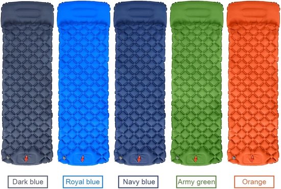 Opvouwbare Slaapmat - Kampeer Matras - Outdoor Kamperen - Vochtbestendig Ontwerp - 190x58x5 cm - Marineblauw — afbeelding 5