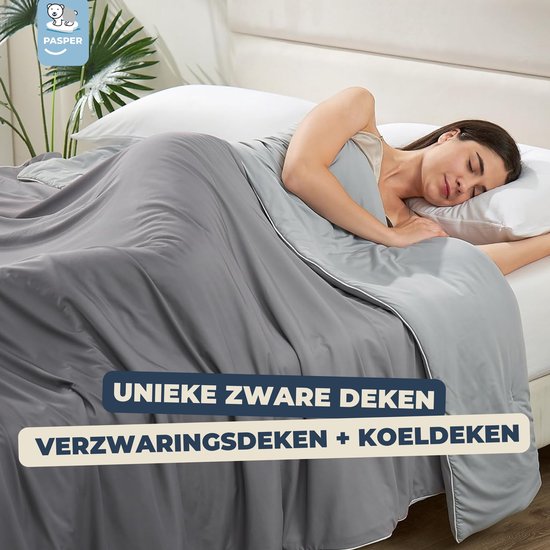 Pasper Koeldeken 150 x 200 cm - verzwaringsdeken - verkoelend dekbed - Q-max > 0.5 cooling blanket - dikke zware zomerdekbed - zelfkoelende deken voor mensen