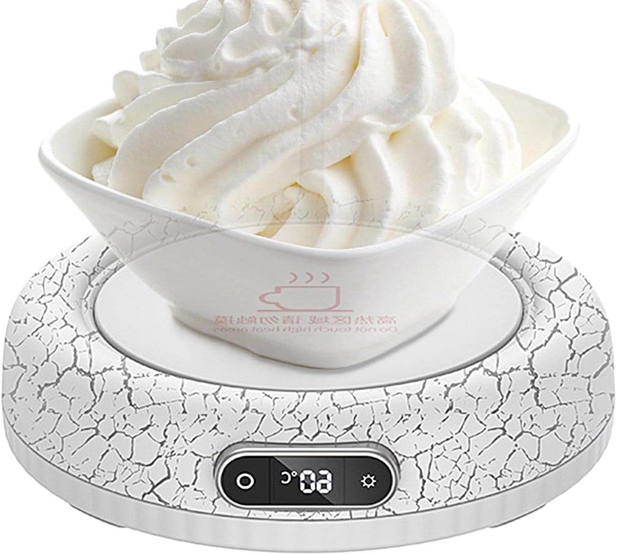 Elektrische Mokwarmer - Drankverwarmer Tafel - Dranken Warm Houden - Vier Temperatuurstanden - 12 cm - Wit