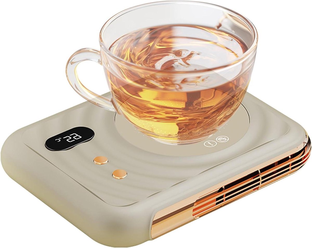 Drank Verwarmer - Kop Warmer - Drank Warm Houden - Drie Temperatuurstanden - 20x16x4cm - Wit