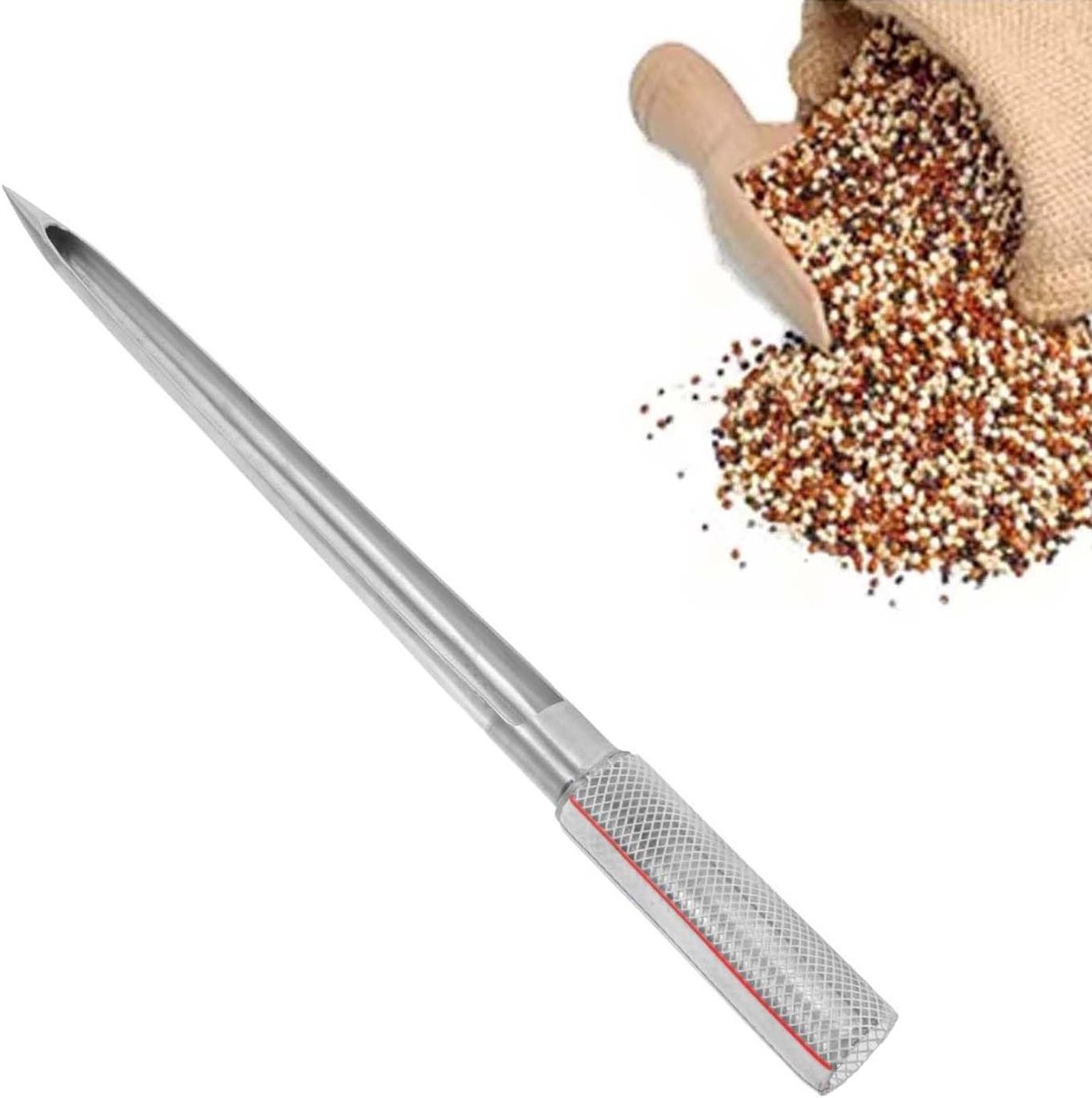 Graansonde Sampler - Monster Gereedschap - Monster Nemen - Roestvrij Staal - 70 cm Lengte - Zilver