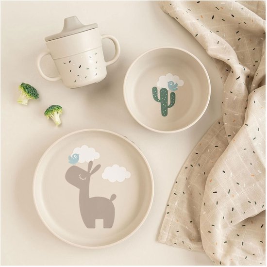 Done By Deer Foodie Dinner Set - Lalee - 3-Delig - Sand van Done by Deer — afbeelding 2