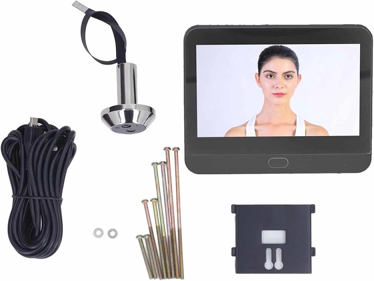 Slimme Video Deurbel - Huisbeveiliging Systeem - Toegangscontrole Thuis - HD Wifi Camera - 5000 mAh Batterij - Zwart