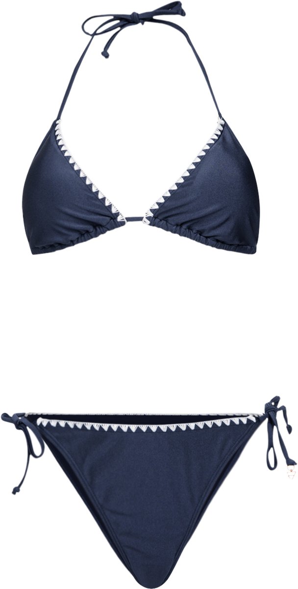 Brunotti Mahlia-Shine Bikini Indigo Triangle Bikini Set Small Coverage 34 Blauw