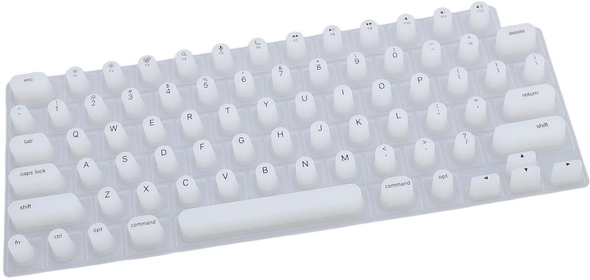 Dailygoods- Toetsenbordomslag voor Lange Nagels - Silicone Toetsenbordbedekking - Verhoogde Nagelafdekking - Comfortabel Typen - Geschikt voor Pro/Air 14/16/13/15 - Keyboard Cover