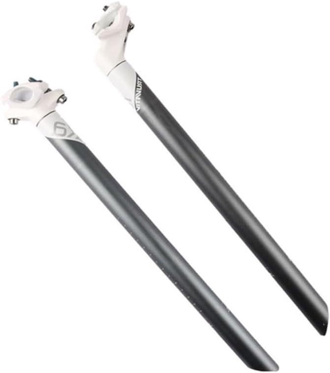 Fiets Zadelpen - Zadelbuis Onderdeel - Comfortabel Fietsen - Verstelbare Hoek - 27.2/30.9/31.6mm - Zilver Grijs