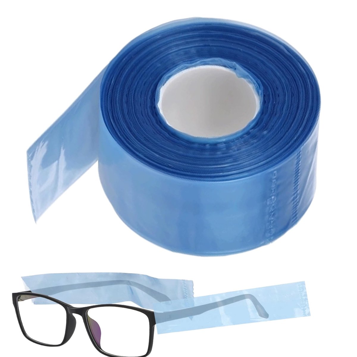 Dailygoods- Wegwerp Bril - Afdekking voor Glazen Poten - Lichtgewicht - Hygiënisch - Milieuvriendelijk PP - 1 Rol Beschermers - Brilbeschermers