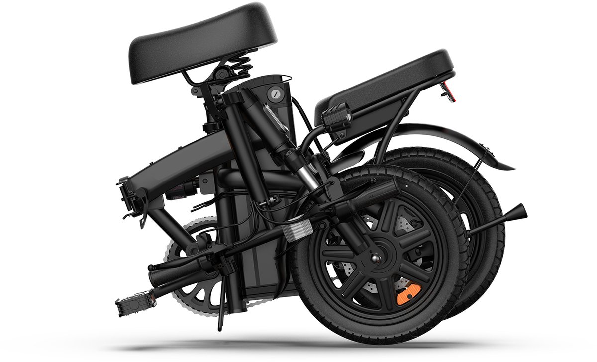 Qekud F1L Elektrische Vouwfiets - 14" E-Bike met Dubbele Vering - 250W Motor - 48V 7.5Ah Uitneembare Accu - Schijfremmen - Comfortabele Stadsfiets thumbnail 3