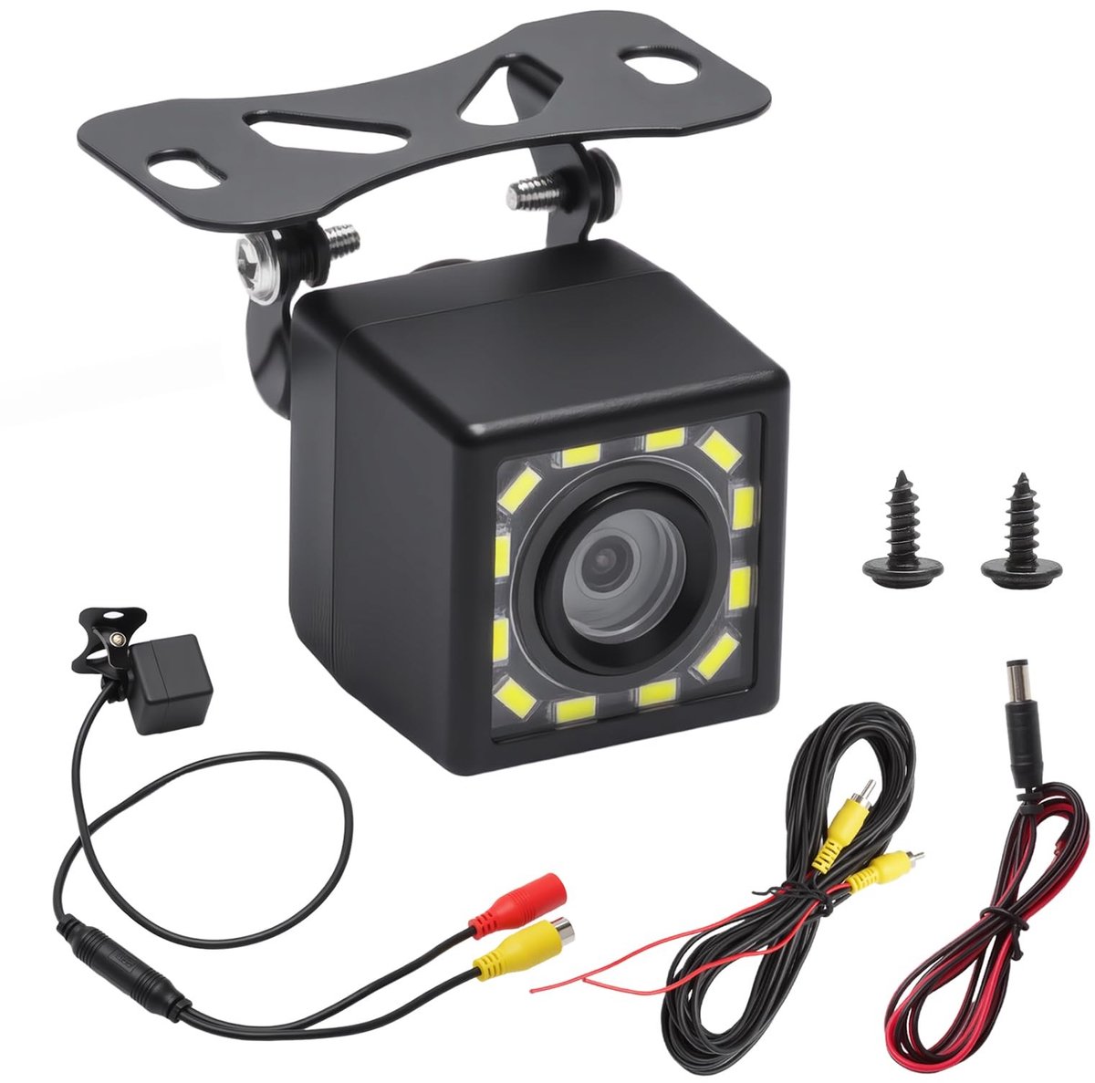 Dailygoods- Achteruitrijcamera 720p - IP68 Waterdicht - 170 Graden Groothoek - Helder Nachtzicht - Backup Camera met 12 LEDs - 6 m Kabel