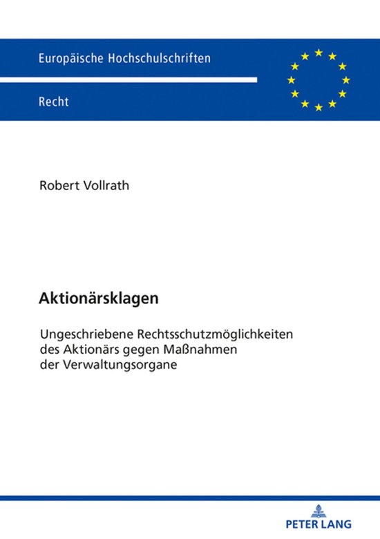 Europaeische Hochschulschriften Recht 6144 - Aktionaersklage ... - cover