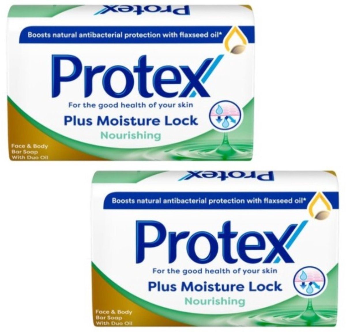 Protex Plus Moisture Lock Antibacteriële Zeep - Maximale Infectiepreventie Zonder Huidbeschadiging - 2 x 90g