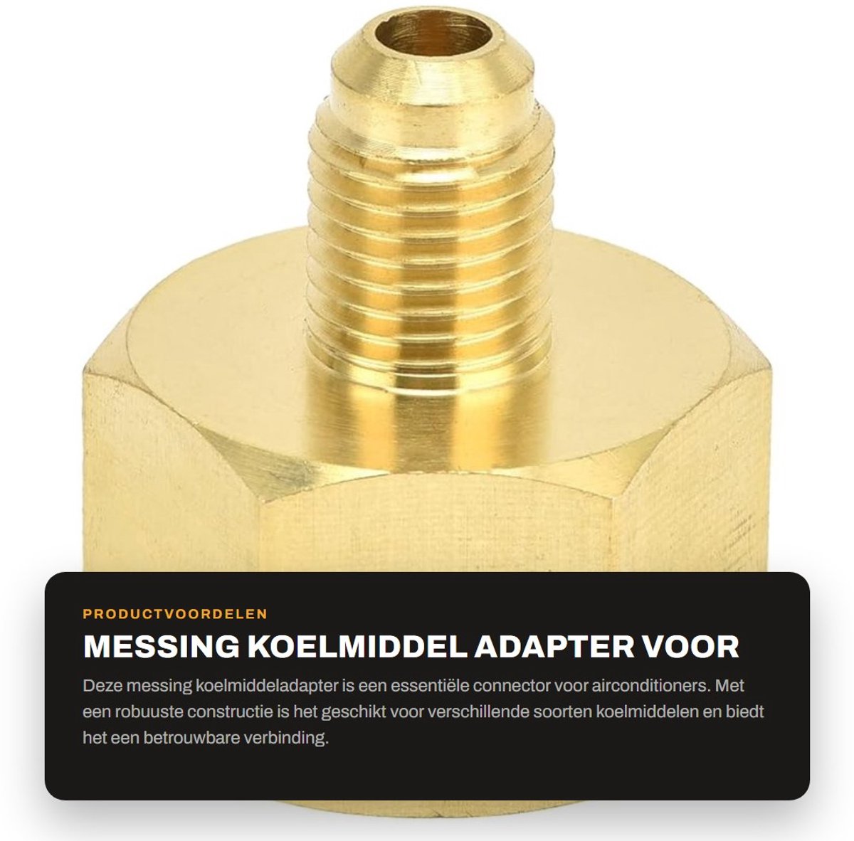 Dailygoods - Messing Koelmiddel Adapter voor Airconditioners