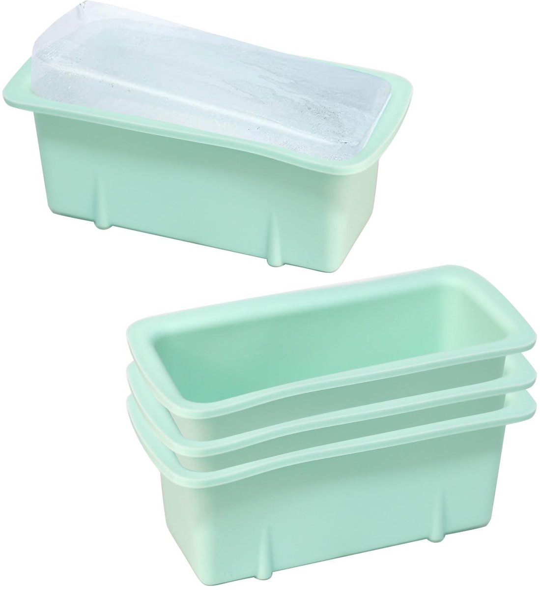 Dailygoods- IJsblokjesvorm Groot - Duurzaam - Set van 4 - IJsblokjesvorm Siliconen - Perfect voor IJsbad - Gemakkelijk te Verwijderen - Ijsvorm