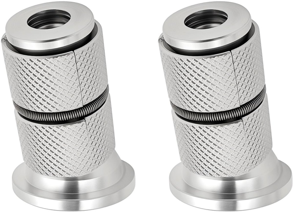 Dailygoods - Fiets Headset Expander - 28.6mm - 2 Stuks - Zilver - Voorvork Plug - Geschikt voor MTB BMX Racefiets - Duurzaam en Lichtgewicht
