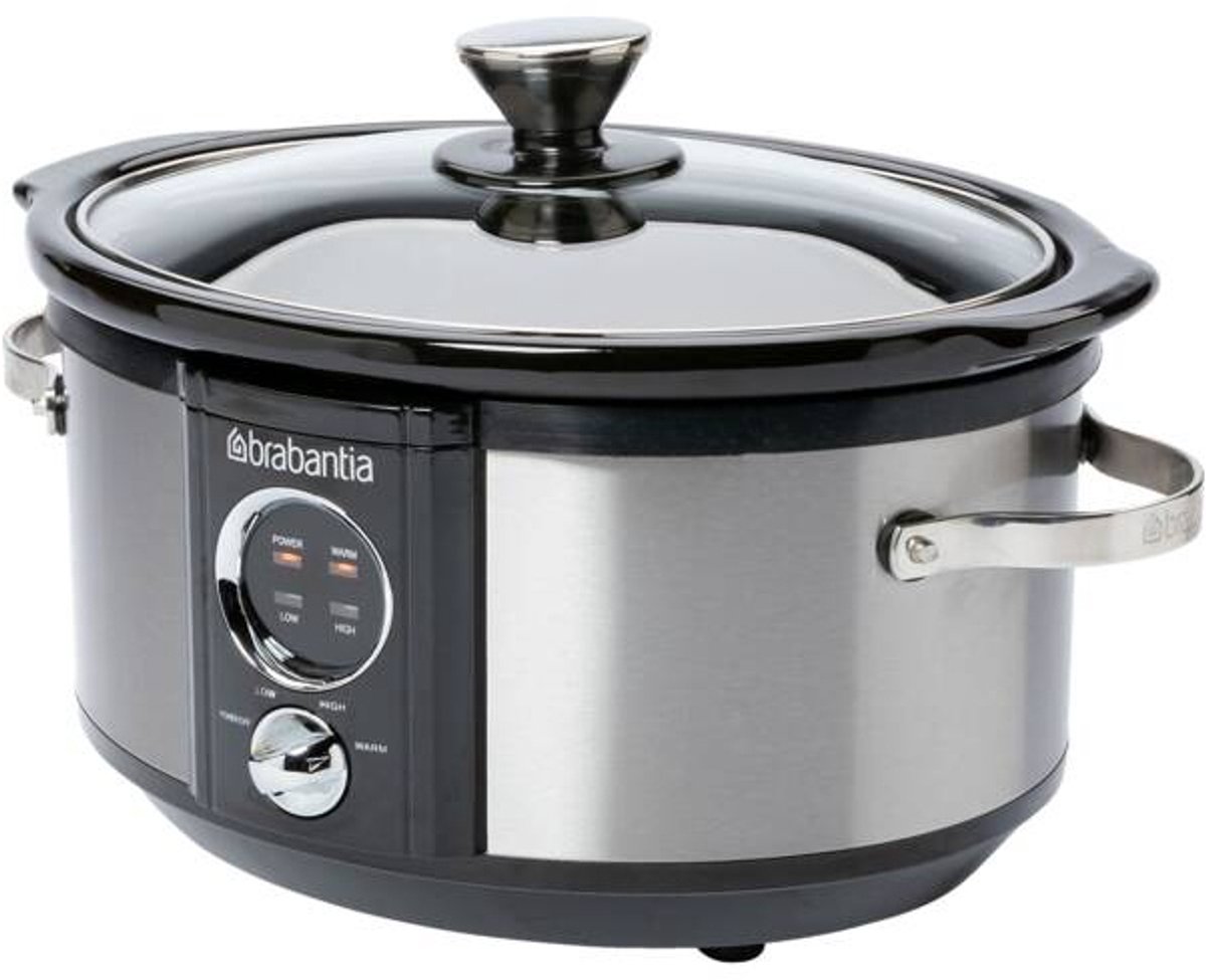 Brabantia BBEK1081 Slowcooker - 3.5 Liter - 180 Watt - Warmhoudfunctie - Keramische binnenpan – foto 8