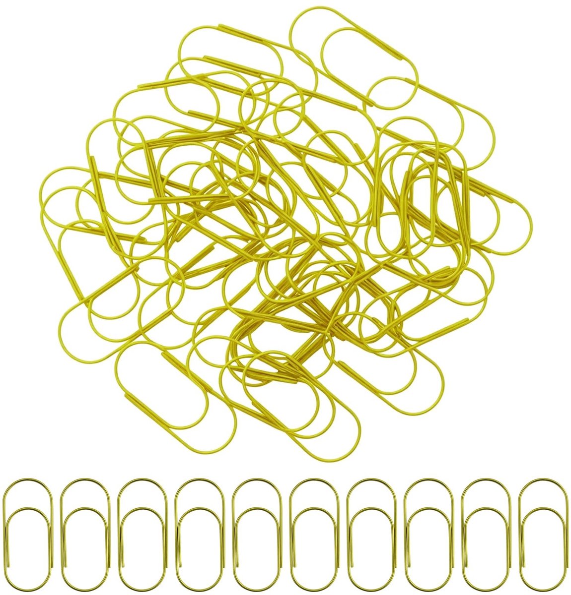 Dailygoods- Paperclips Goud - 40 Stuks - Documentensorteerklemmen - Kantoormateriaal - Decoratie - Duurzaam - Lichtgewicht - Kantoorclips