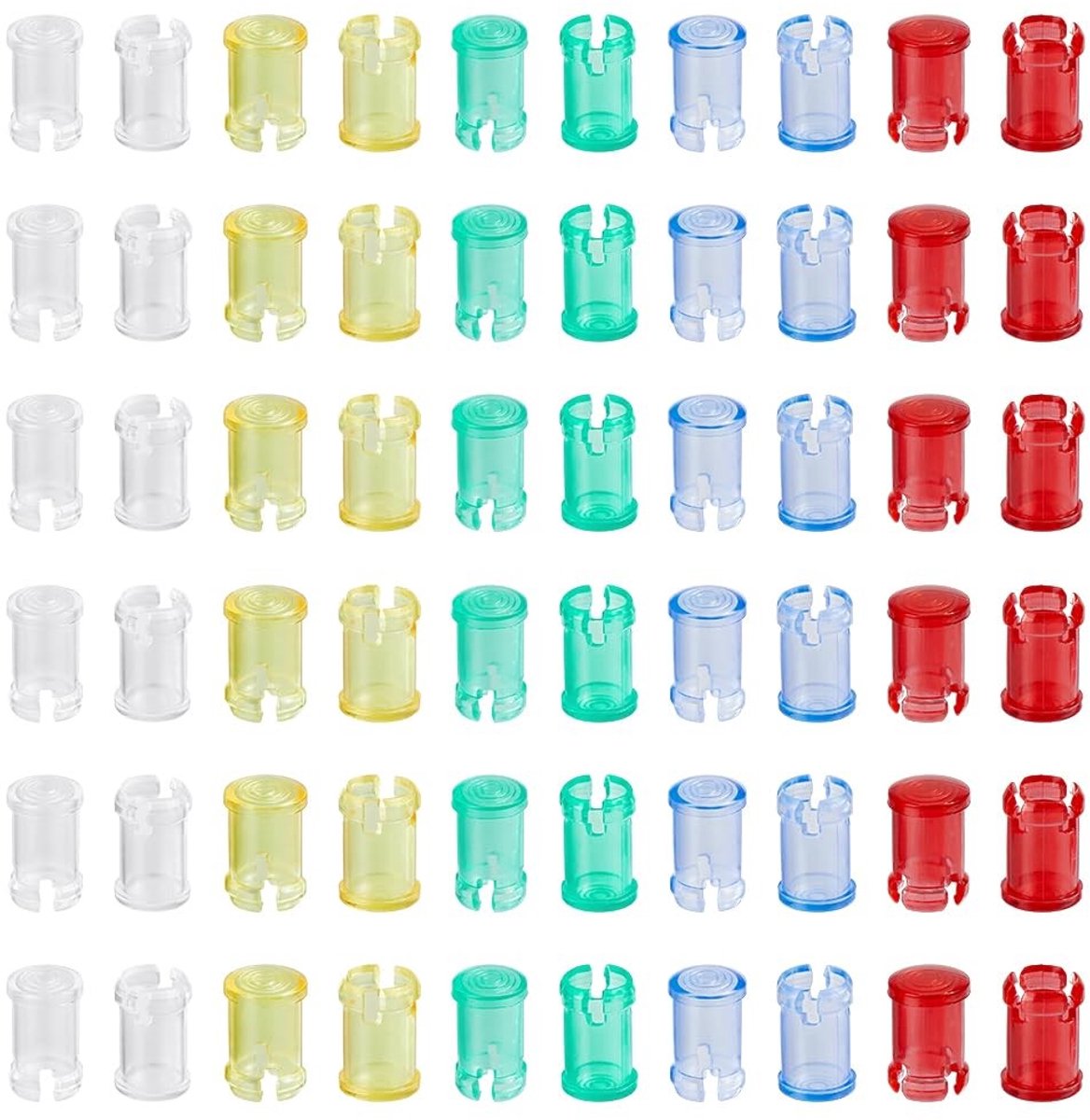 Dailygoods - Set van 80 Lichtgevende Diode Houder Clips in 5 Kleuren