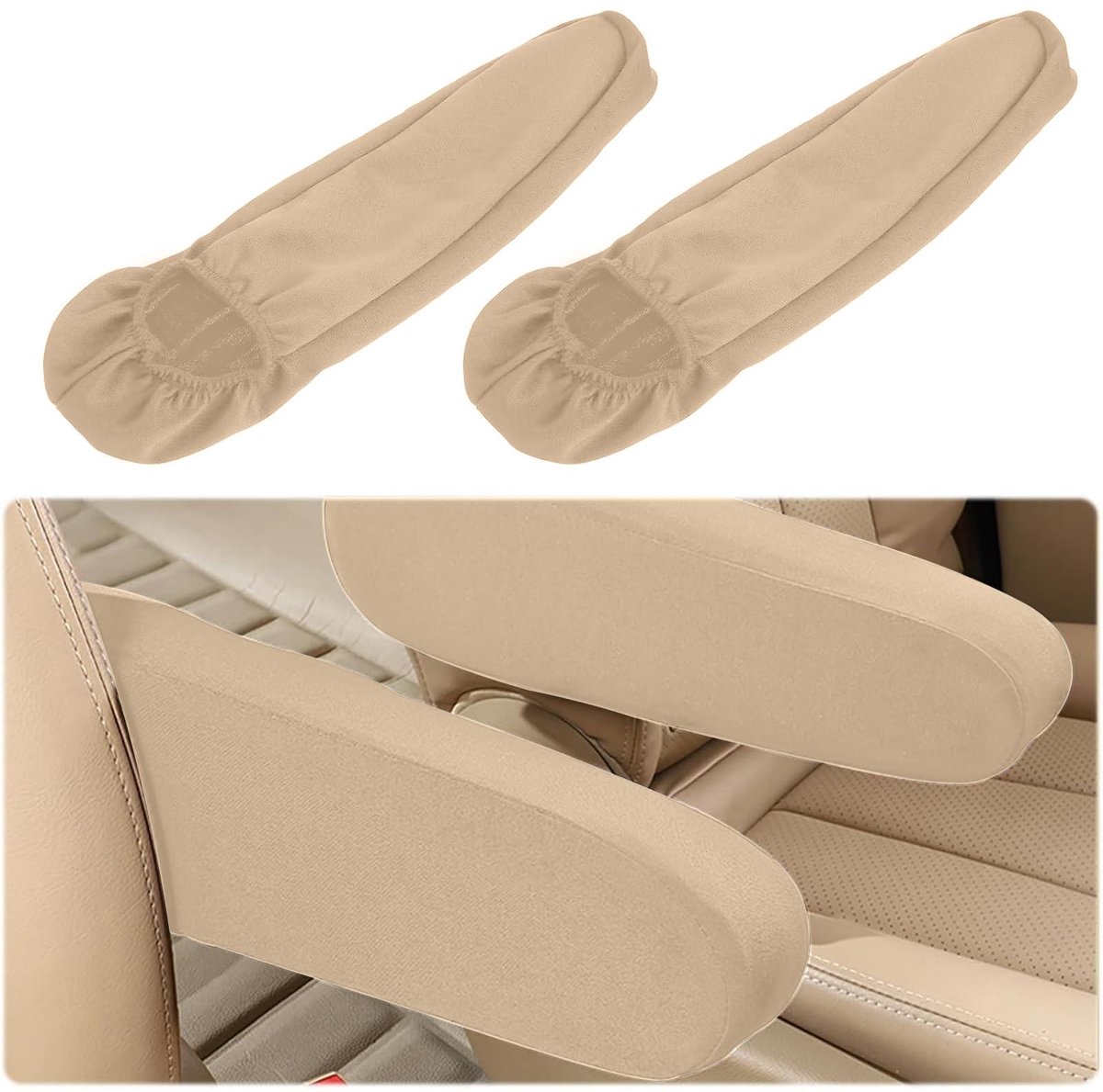 Dailygoods- Armleuninghoes Universele Maat - 2 Stuks - Elastische Autostoelaccessoires - Bescherming voor Auto/SUV - Vervangende Armleuninghoes - Geschikt voor Vrachtwagen/Bestelwagen - Armleuningbeschermers