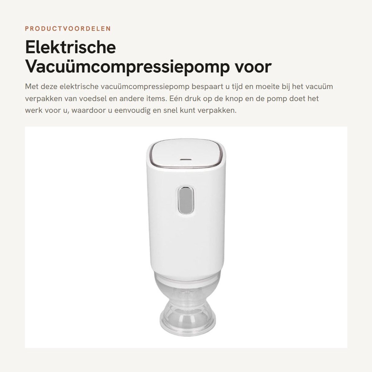 Dailygoods - Elektrische Vacuümcompressiepomp voor Efficiënte Verpakking