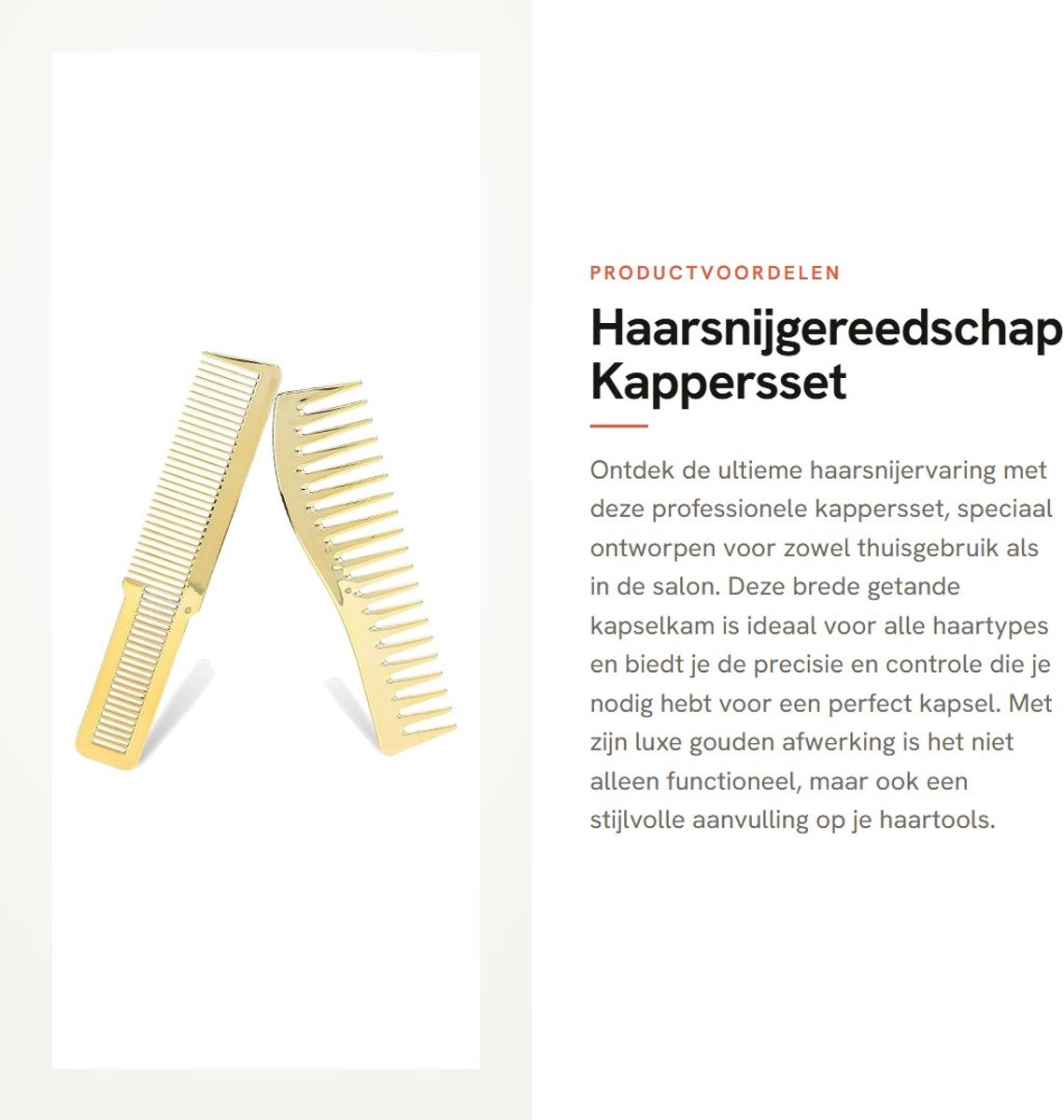 Dailygoods- Kappersset Brede Getande Kapselkam - Kappersmantel - Kappersborstel - Tondeuse Set - Nekborstel - Geschikt voor Alle Haartypes - Kappersgereedschap