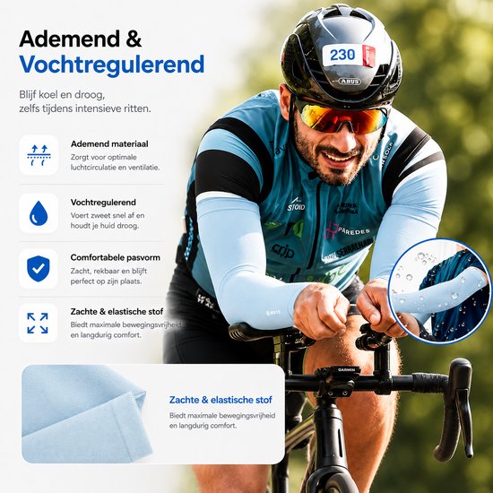BOTC Arm Sleeve - Compressie Arm Mouwen - UV - Zonbescherming - werende mouwen - Blauw van BOTC — afbeelding 3