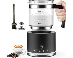 KZQ Elektrische Melkopschuimer - 4 In 1 - 500ml - Voor Warm En Koud Melkschuim - Met Automatische Uitschakeling - Antiaanbaklaag - Geschikt Voor Koffie - Wit