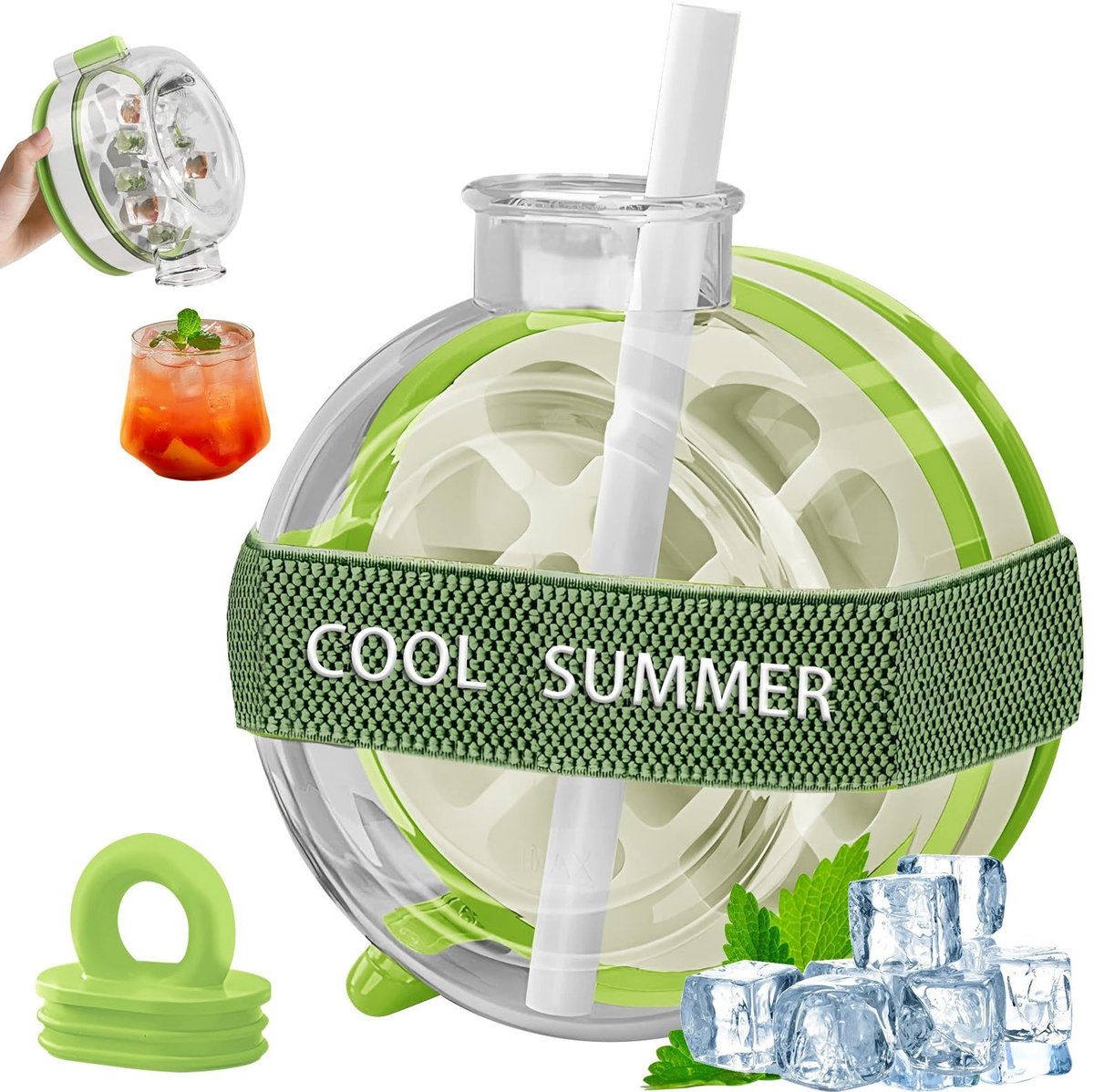 Dailygoods- Ijsfles 2-in-1 - Waterfles - Aanraakloos - Ijsbak - Duurzaam - Lichtgewicht