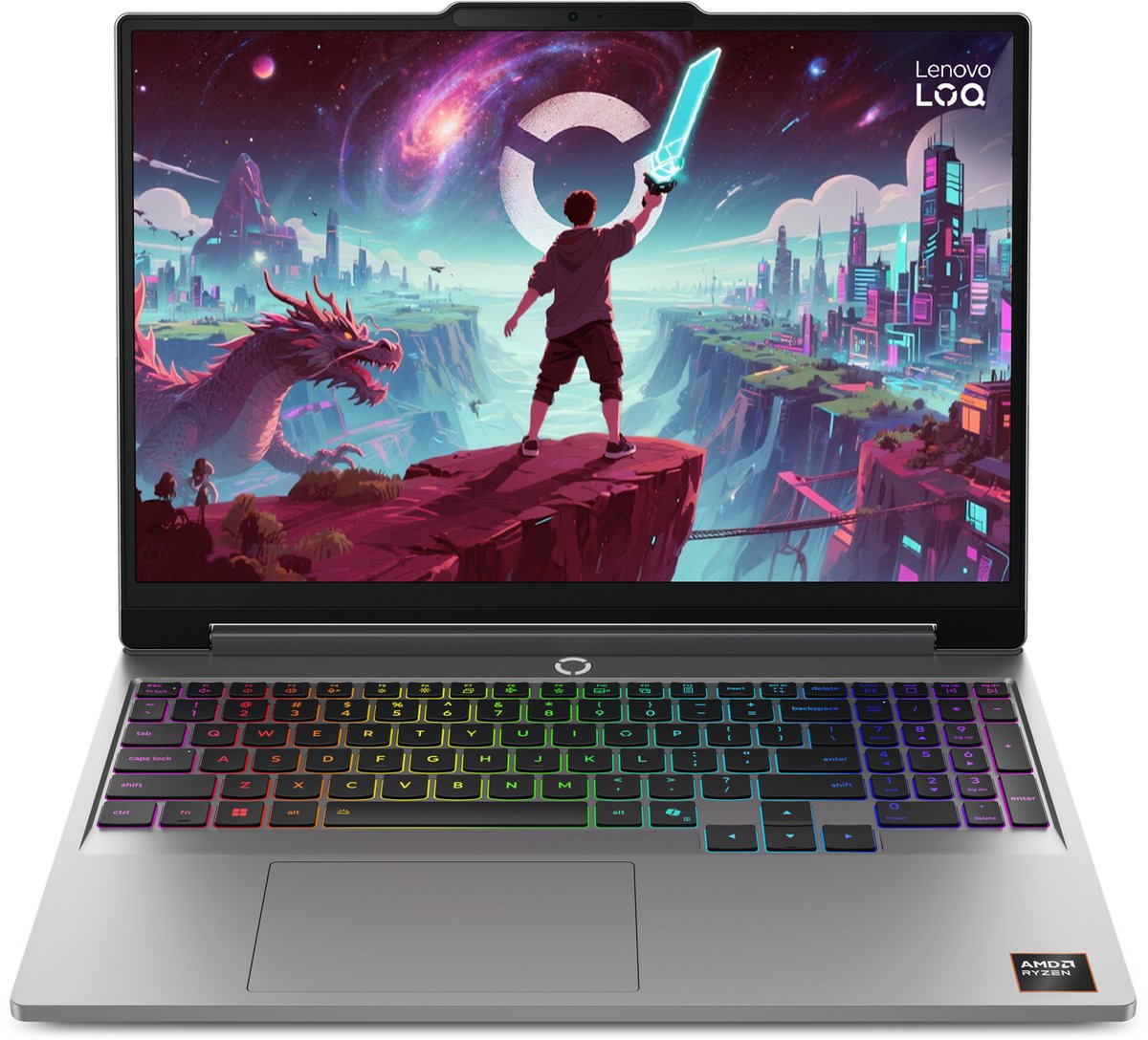 Lenovo LOQ 15AHP11 AMD Ryzen™ 7 250 Laptop 38,9 cm (15.3") WUXGA 16 GB DDR5-SDRAM 1 TB SSD NVIDIA GeForce RTX 5060 Wi-Fi 6 (802.11ax) Windows 11 Home Engels Grijs