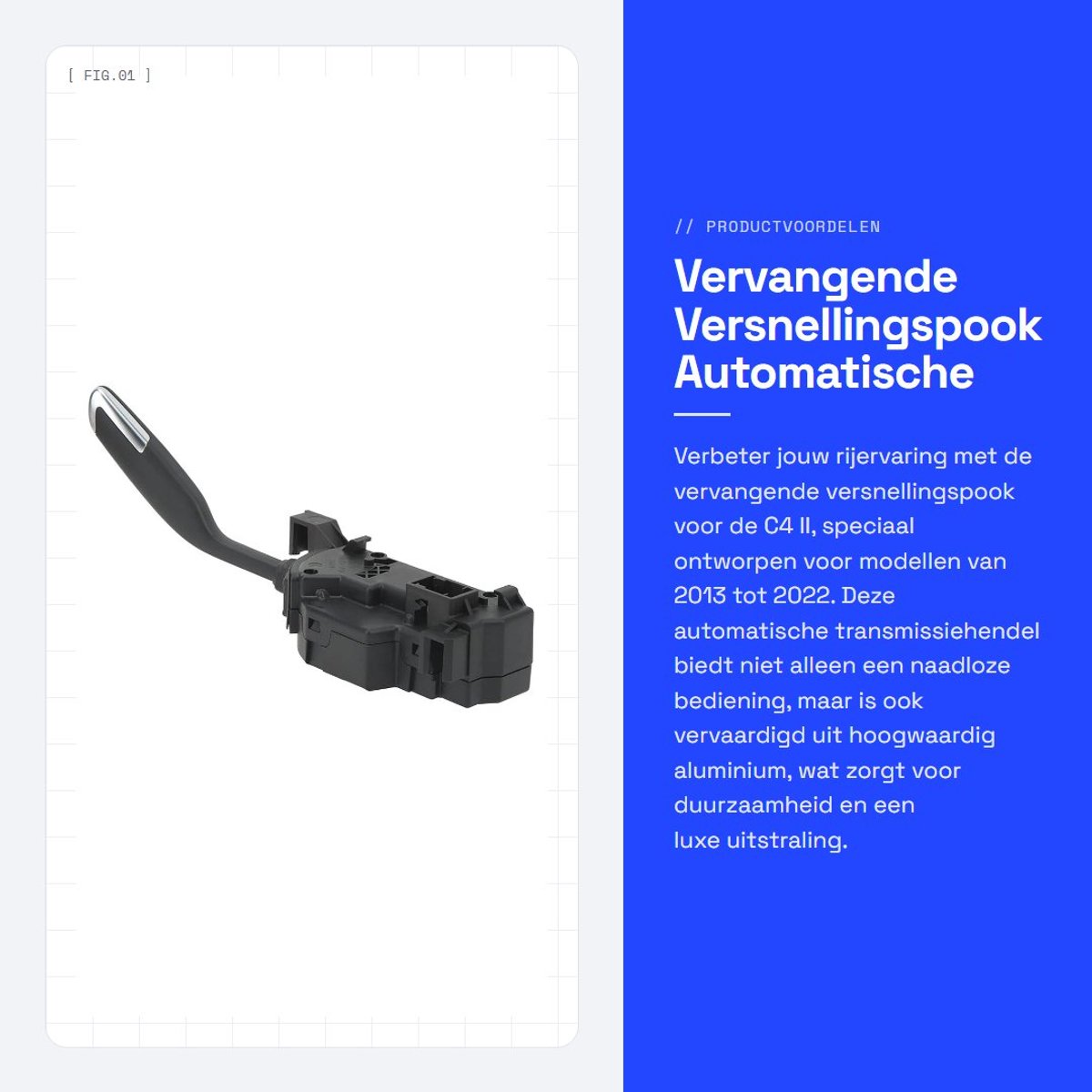 Dailygoods- Versnellingspook Automatisch - Pookknop - Versnellingspook Knop - Slijtvast Aluminium - Hoge Temperatuur Weerstand - Duurzaam Vakmanschap - Transmissiehendel