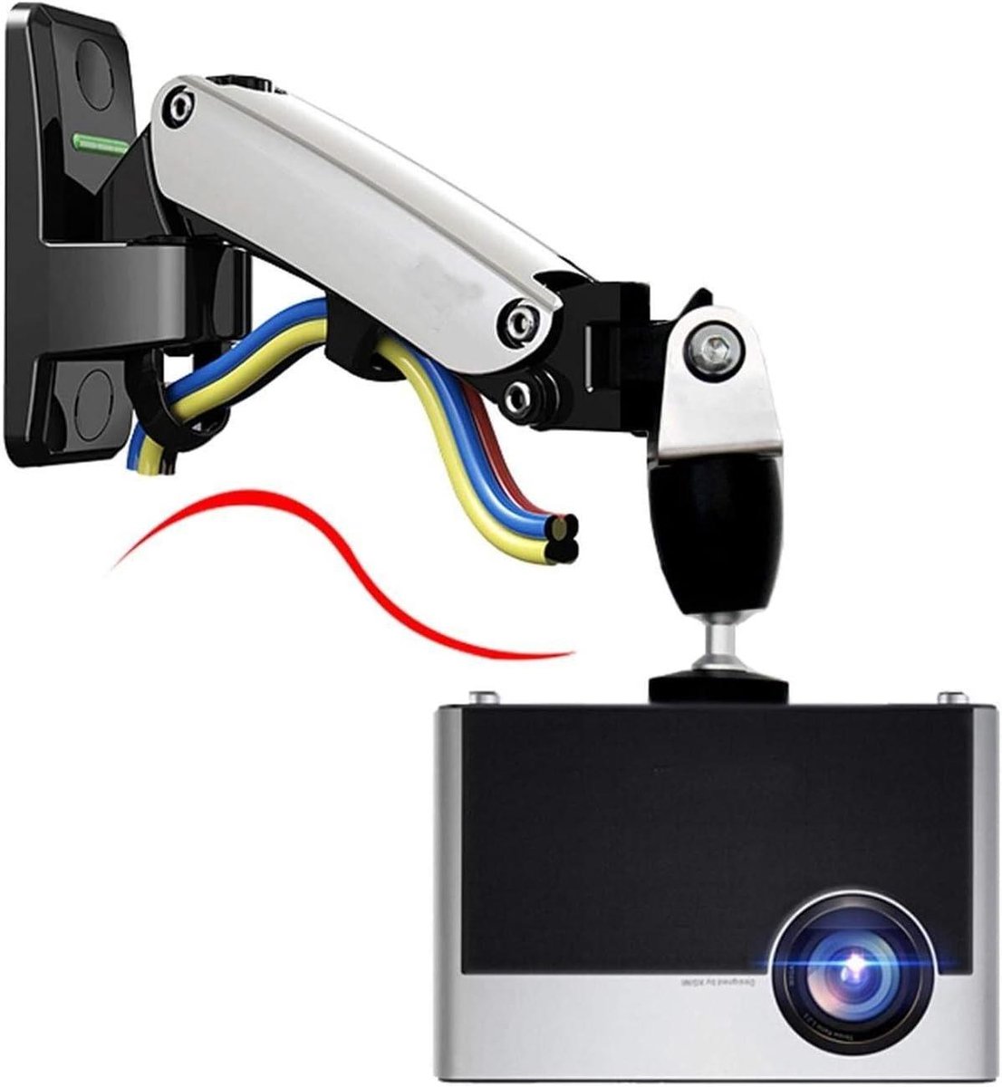Projector Beugel - Projectorhouder Muurbevestiging - Presenteren Thuis - 360 Graden Roteerbaar - 2000 Gram - One Color