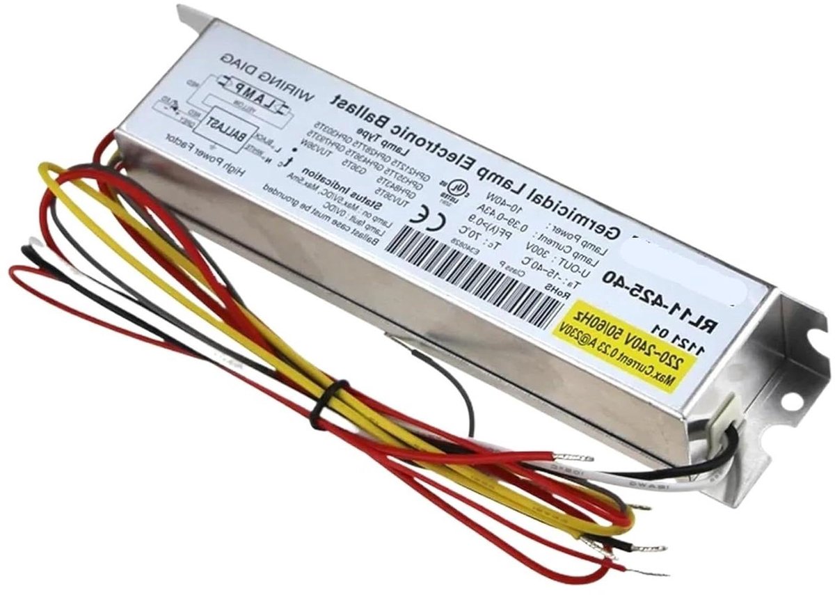 UV-kiemdodende lamp - UV lamp - Waterzuivering - Elektronisch voorschakelapparaat - 40 W - Wit
