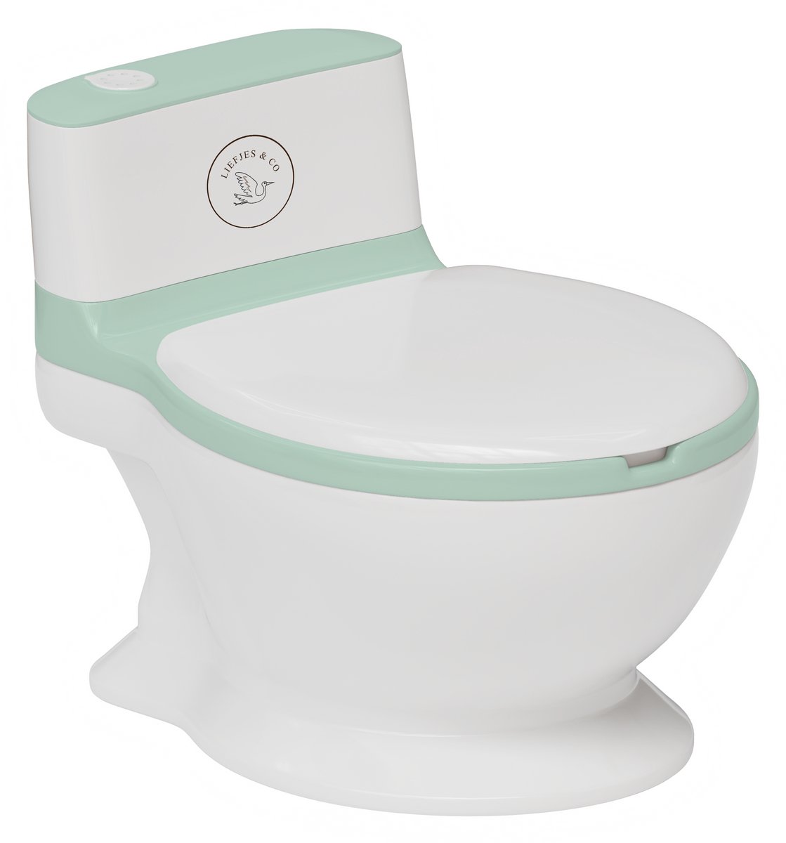 Liefjes & Co Plaspotje - Wc-trainer - Kinder toilet met doorspoel geluid Salliegroen