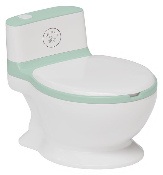 Liefjes & Co Plaspotje - Wc-trainer - Kinder toilet met doorspoel geluid Salliegroen