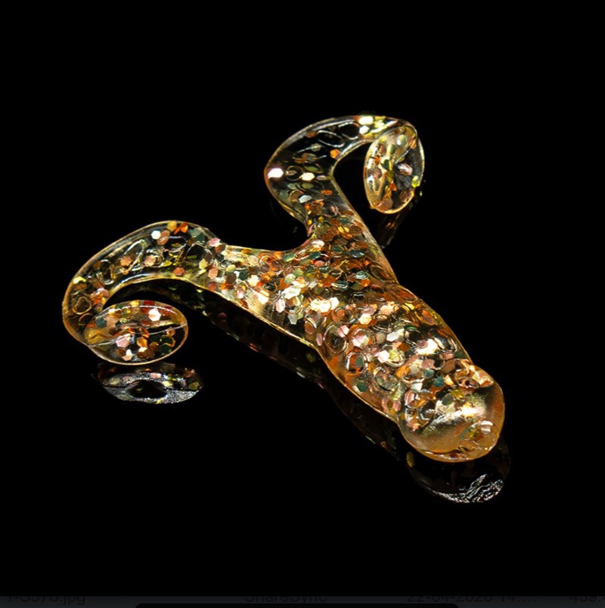 Relax Lures Turbo Frog 1 Transparant Gold Glitter (4.5cm)