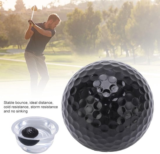 Drijvende Golfbal - Onzinkbare Oefenbal - Water Oefenen - Uniek Tweelaags Ontwerp - 4267 mm Diameter - Zwart — afbeelding 4
