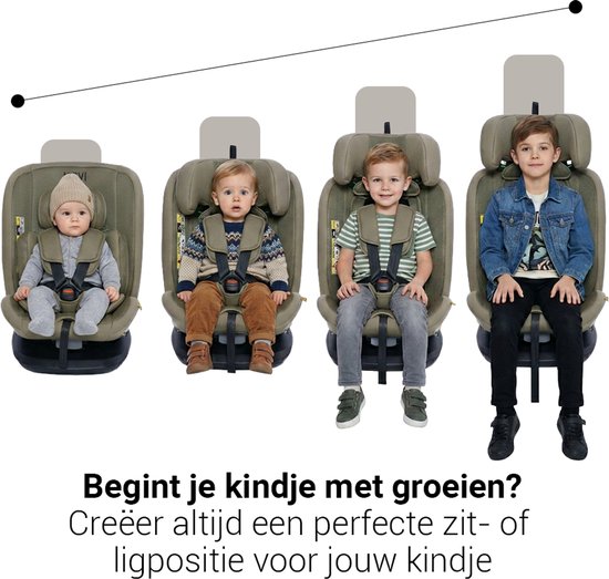 Novi Baby® Goliath Go I-size Autostoel - Groep 0-1-2-3 - Isofix - Draaibaar - Taupe van Novi Baby® — afbeelding 5
