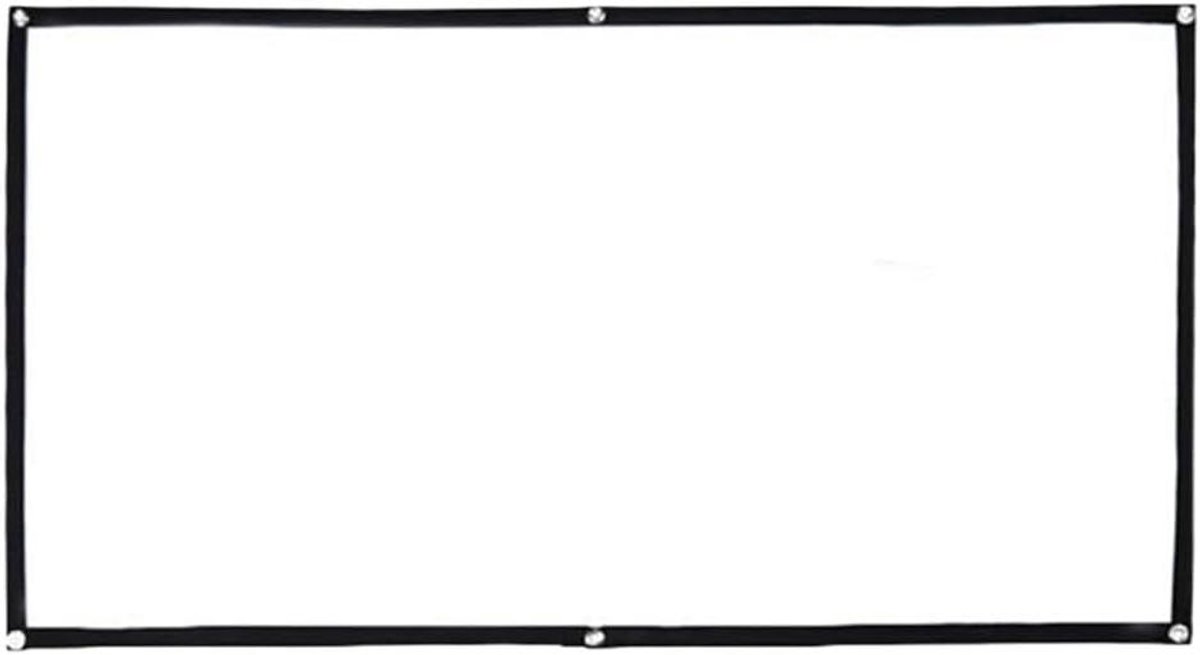 Projectiescherm Buiten - Projectiescherm Stof - Buitenfilm Avond - Zacht en Opvouwbaar - 60 inch 16:9 - Wit